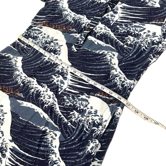 Western Aloha Popover Tropical Japan Hawaii Pacific Rower Floral Shirt Dress XS - Picture 5 of 7